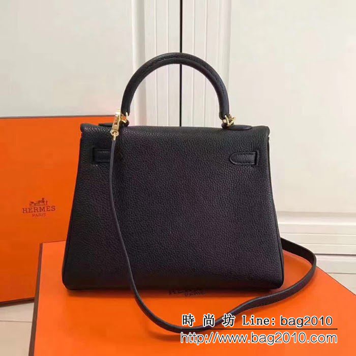 愛馬仕Hermes 荔枝紋頭層牛皮凱莉包 可手提肩背 0AM1660